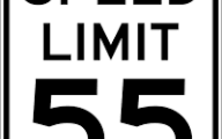 55 mile per hour speed limit sign